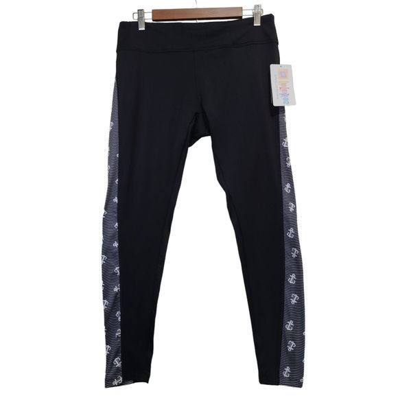 Lularoe Jordan Womens Sz XL Ankle Leggings Athletic Black Nautical Anchor Pants - Picture 2 of 9